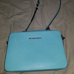 Michael Kors light blue crossbody bag